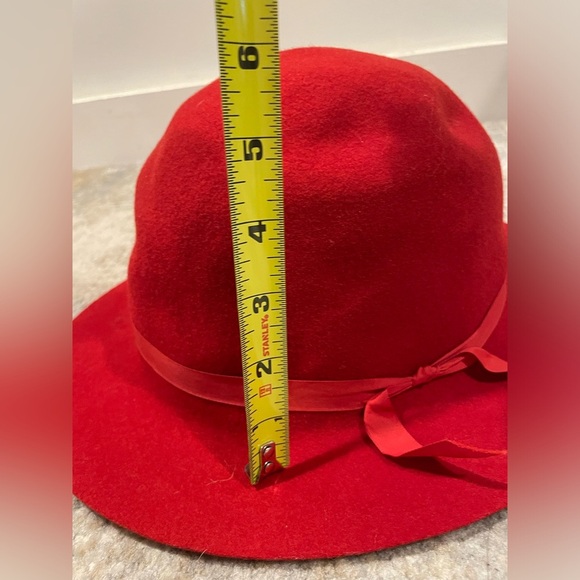 Genuine Effanem Crusher Hat Scarlet Red 100% Wool Size Large Made In USA - Picture 7 of 11